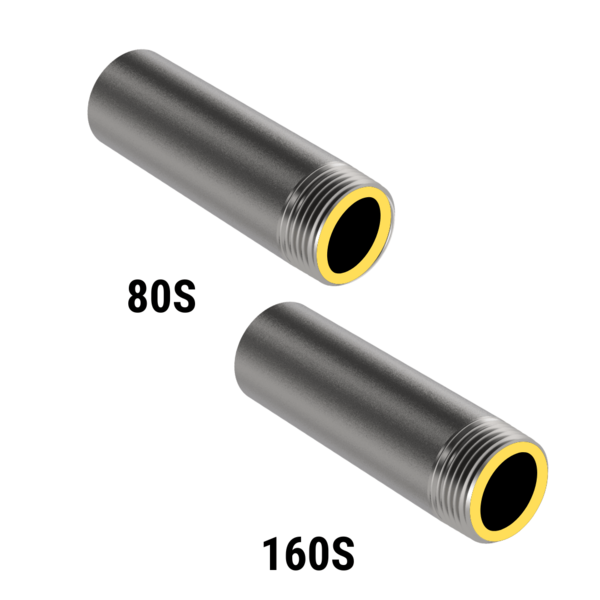 NEX06000S8ND 3/4" X 6" XH / S80S (.154") SS T304/T304L SMLS T.B.E NIPPLE DOMESTIC