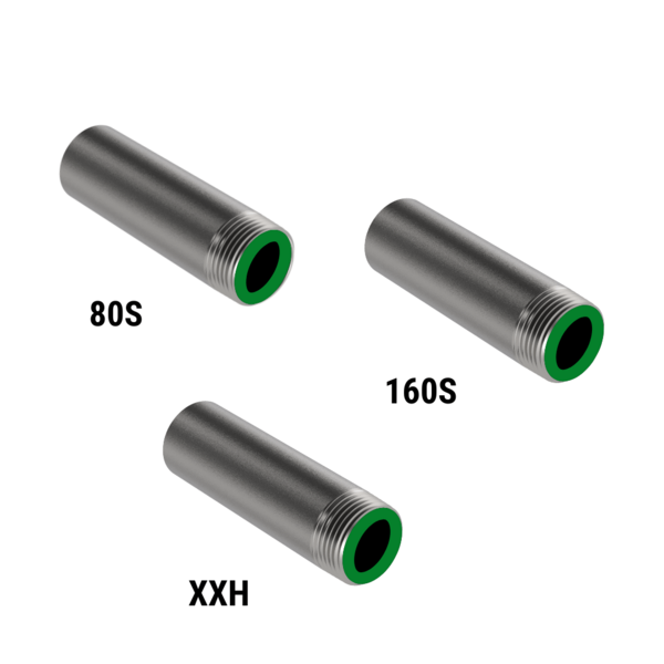 NFX04500W8RD 1" X 4-1/2" XH / S80S (.179") SS T316/T316L WELD T.B.E NIPPLE DOMESTIC
