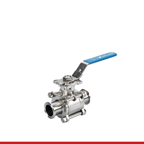 A6BVETC-PE 3/4" CLAMP 3PC ENCAPSULATED 2-WAY BALL VALVE - PTFE -316L