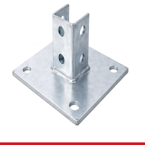 9090PBSS POST BASE FLUSH MOUNT T-304 STAINLESS STEEL FOR 1-5/8" X 1-5/8" STRUT