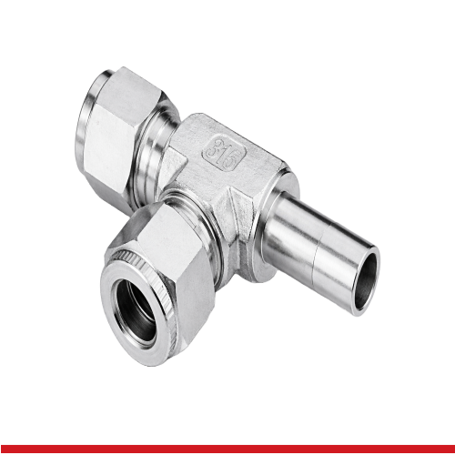 SMBT 4S-2N 1/4" O.D. X 1/8" MNPT MALE BRANCH TEE (SINGE FERRULE)