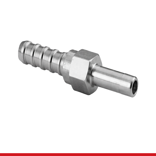 SHF 6-4T 3/8" HOSE BARB X 1/4" TUBE STUB HOSE CONNECTOR