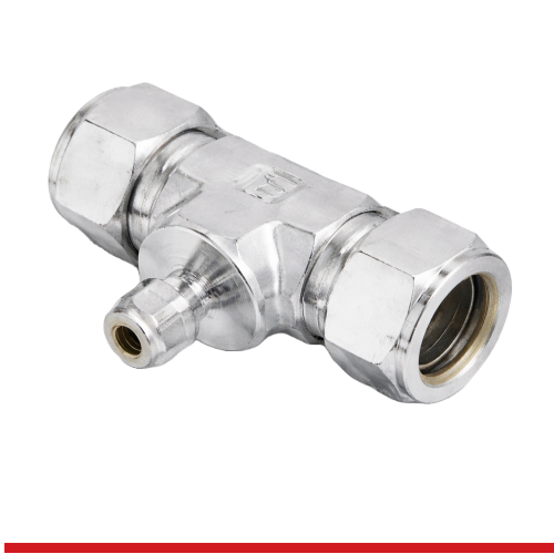 SRUT 6-4-6 3/8" O.D. X 1/4" O.D. X 3/8" O.D. REDUCING UNION TEE