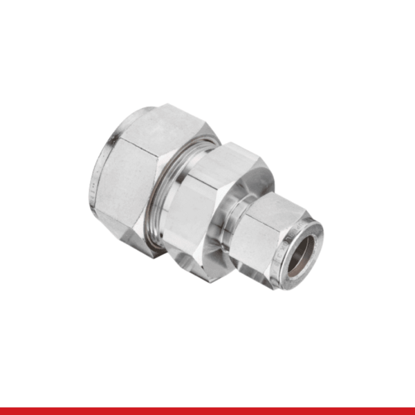 SRU 8-4-TM 1/2" O.D. X 1/4" O.D. REDUCING UNION, BORED THROUGH