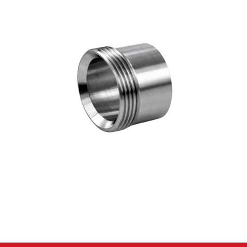 A415AH 1.5" BEVEL SEAT LONG THREADED FERRULE -304-1.5"OAL