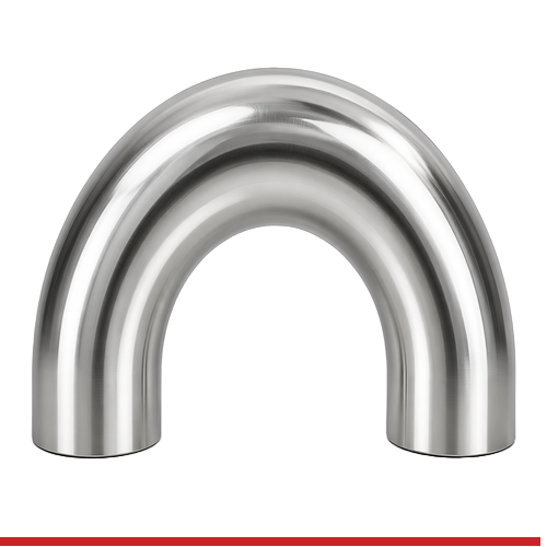 2WU-4-7-304 4" BUTT WELD END 180 DEGREE RETURN BEND - 2WU, 304SS, POLISHED