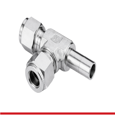 SMBT 4S-2N 1/4" O.D. X 1/8" MNPT MALE BRANCH TEE (SINGE FERRULE)