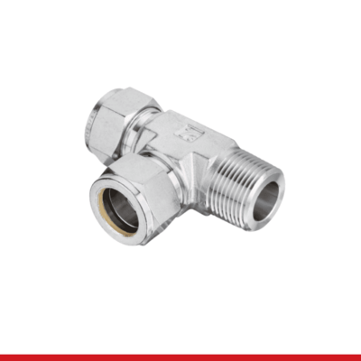 SMRT 8-6N 1/2" O.D. X 3/8" MNPT MALE RUN TEE