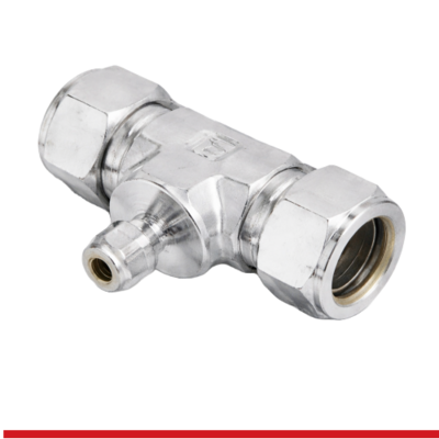 SRUT 6-4-6 3/8" O.D. X 1/4" O.D. X 3/8" O.D. REDUCING UNION TEE