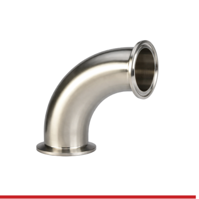 A4L2CMI 2" CLAMP X BUTT-WELD 90 ELBOW - POLISHED -304