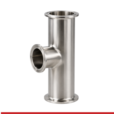 A67RWWMS-JI 2.5"X2" WELD X WELD X CLAMP SHORT OUTLET REDUCING TEE -316L